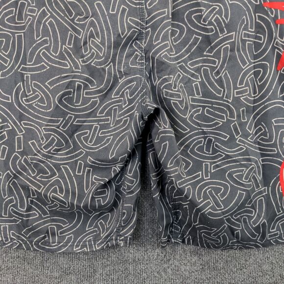 MMA Elite Athletic Shorts Mens Size XL Gray Geometric Dragon Pattern - Picture 11 of 15
